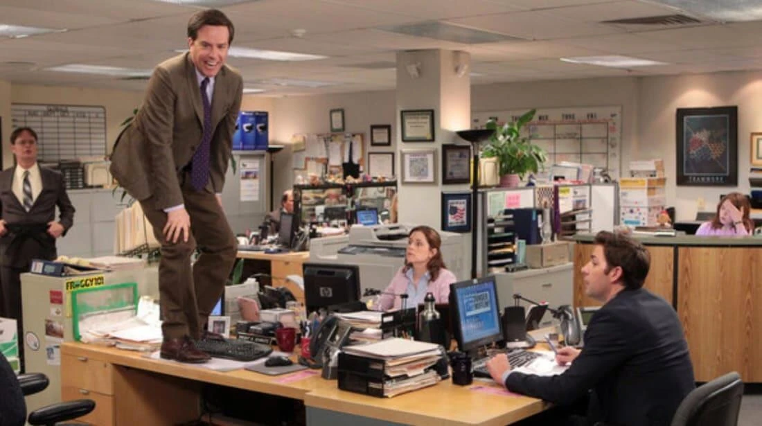 The Office movie workspace / desk setup