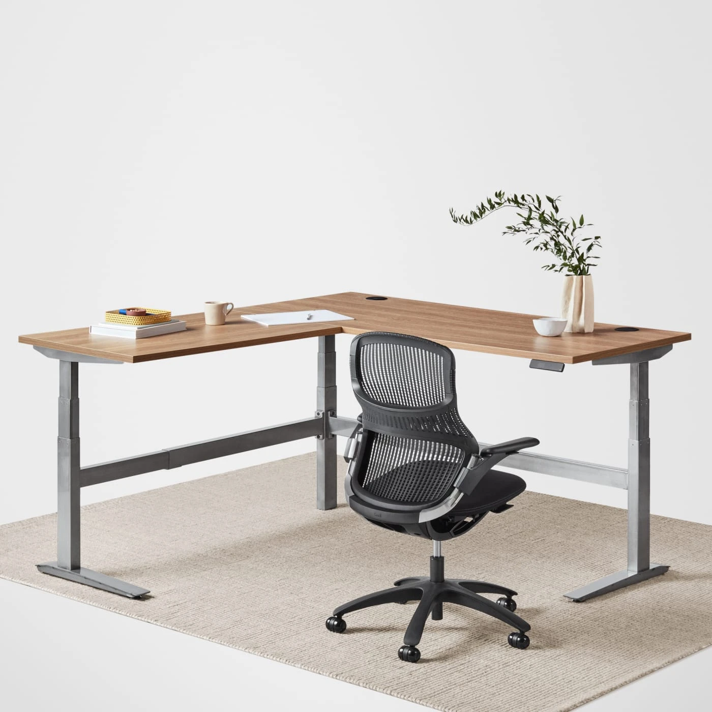 Fully Jarvis L-shaped Standing Desk