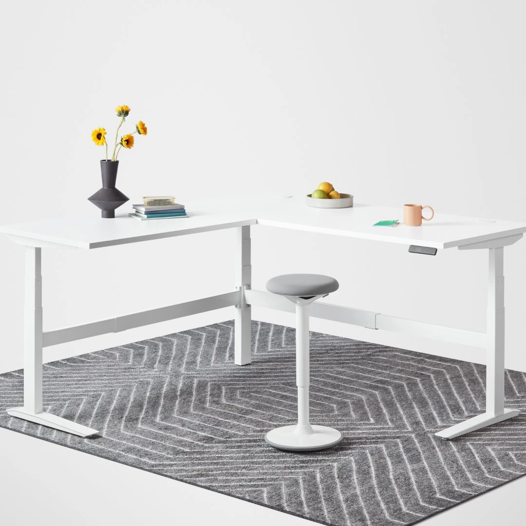 Fully Jarvis L-shaped Standing Desk
