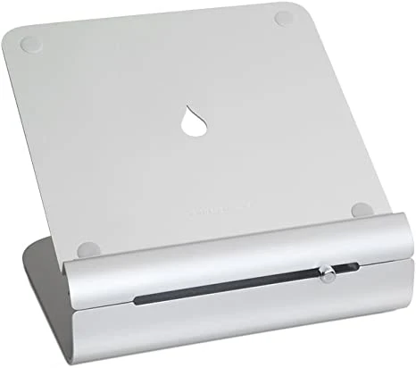 Rain Design iLevel2 Adjustable Height Laptop Stand (Patented), Angled Ergonomic Laptop Riser, Aluminum Computer Elevator for Office or Home Desk Setup, Compatible with MacBook Air Pro