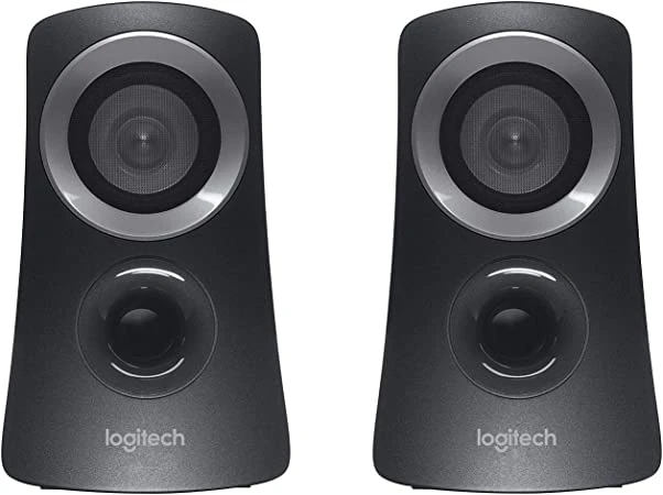 Logitech Z313 2.1 Multimedia Speaker System with Subwoofer, Full Range Audio, 50 Watts Peak Power, Strong Bass, 3.5mm Audio Inputs, UK Plug, PC/PS4/Xbox/TV/Smartphone/Tablet/Music Player - Black