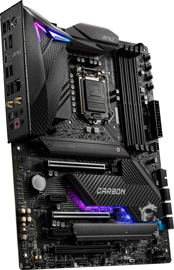 infographic of computer's motherboard