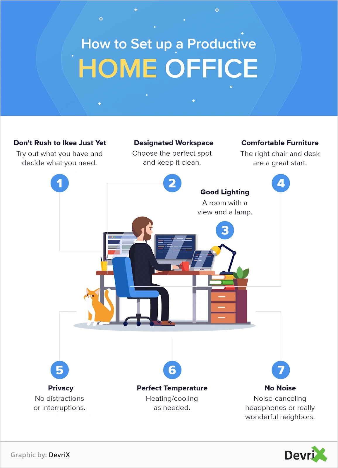 Productive Home Office Infographics